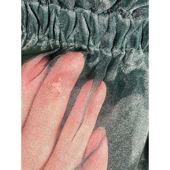 Jonathan Simkhai Monique Ruffle Sheer Organza Tulle Tiered Green Mini Dress Sz 2 - Picture 9 of 10